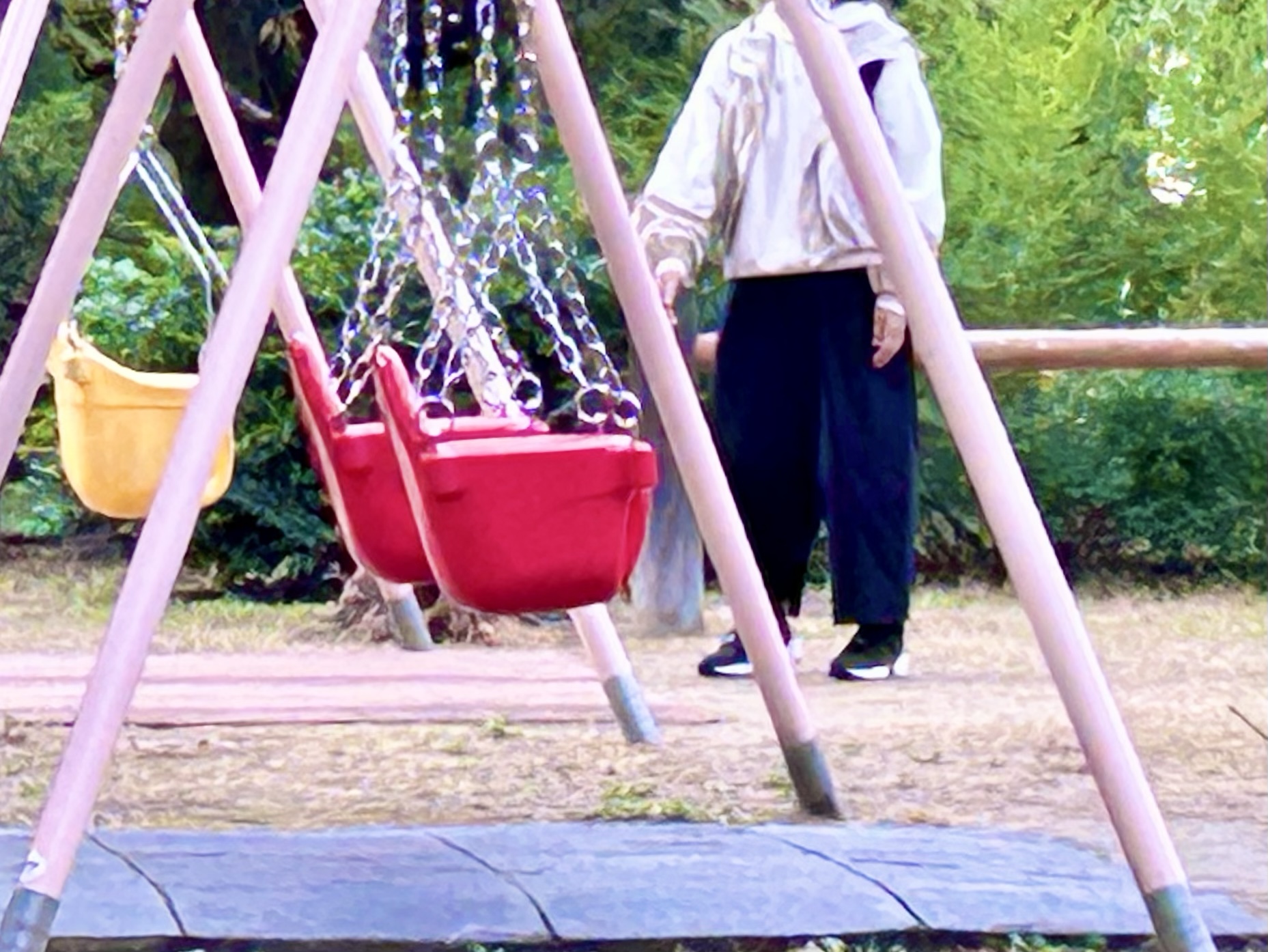 京都御苑　ブランコ